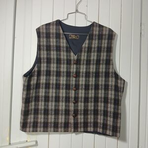 Plaid Men's Wool Blend Vest